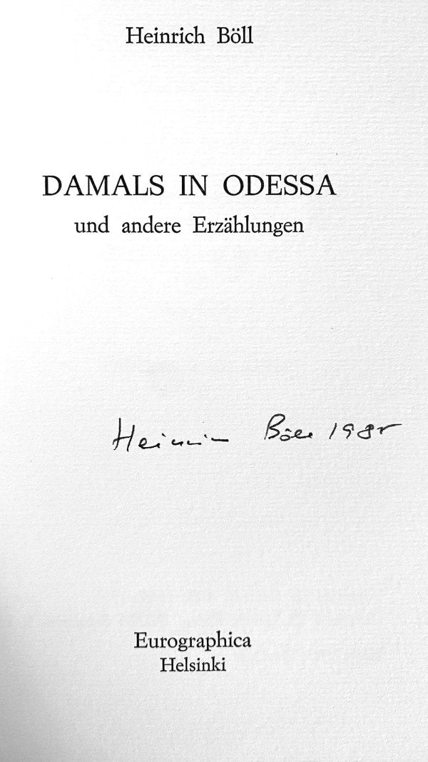 Heinrich Böll - Damals in Odessa und andere Erzählungen