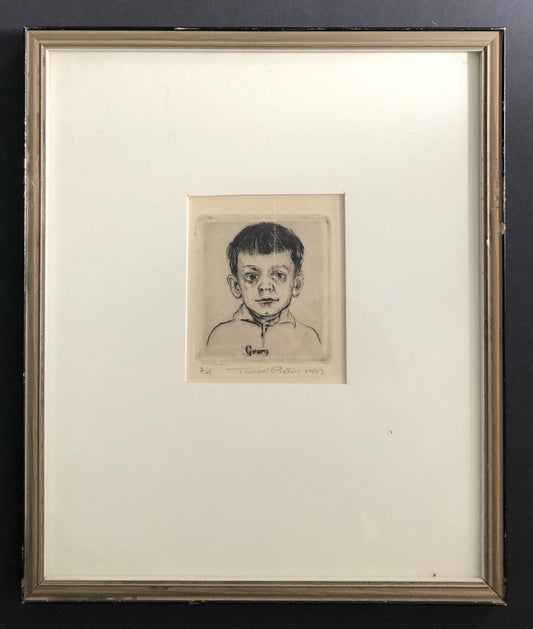 Tuulikki Pietilä - GEORG - A Small Drypoint Portrait, Signed, Dated, Numbered 7/15