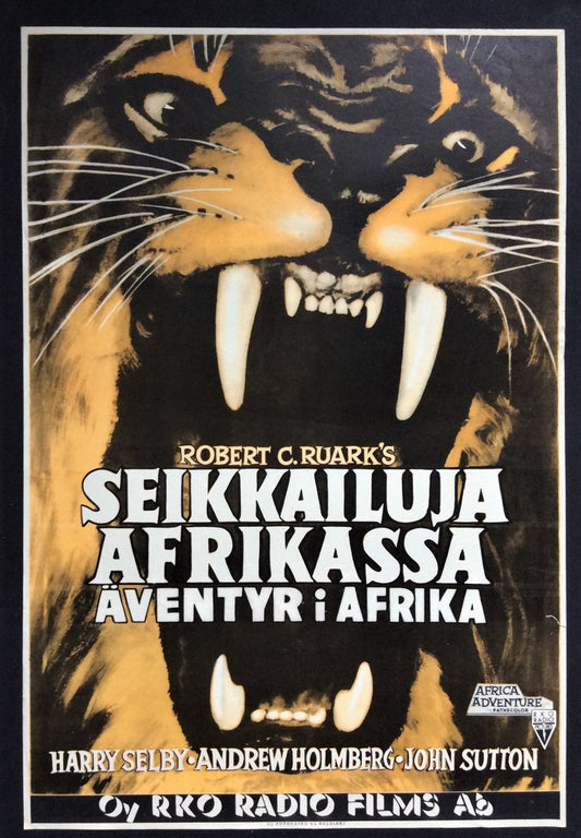 AFRICA ADVENTURE - Vintage Movie Poster