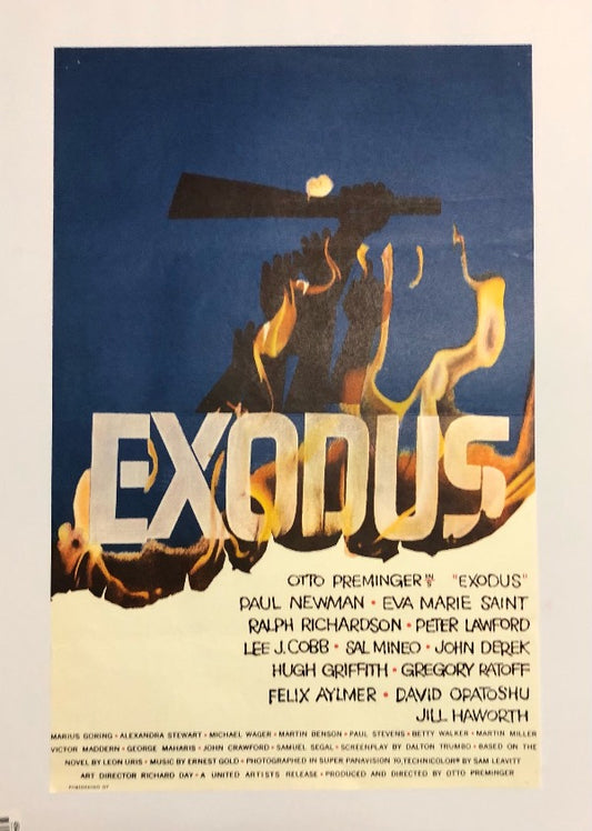 Paul Newman in EXODUS - First Screening Cinema Movie Poster, 1961