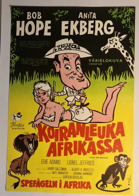 Bob Hope - CALL ME BWANA - Vintage First Screening Movie Poster