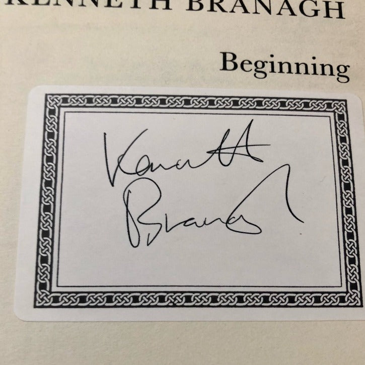 Kenneth Branagh - BEGINNING. With Signed Bookplate