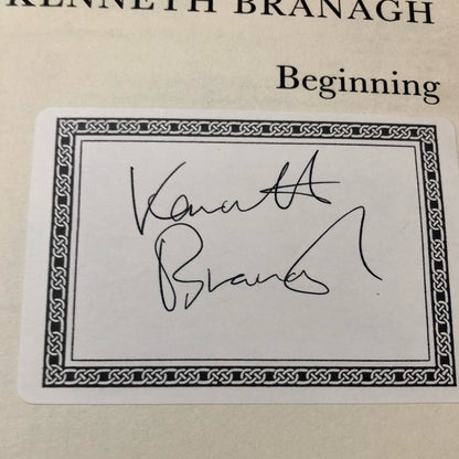 Kenneth Branagh - BEGINNING. With Signed Bookplate