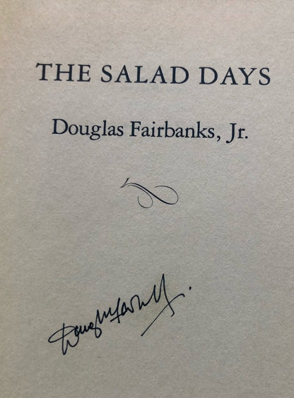 Douglas Fairbanks Jr. - SALAD DAYS - First UK Edition, SIGNED.
