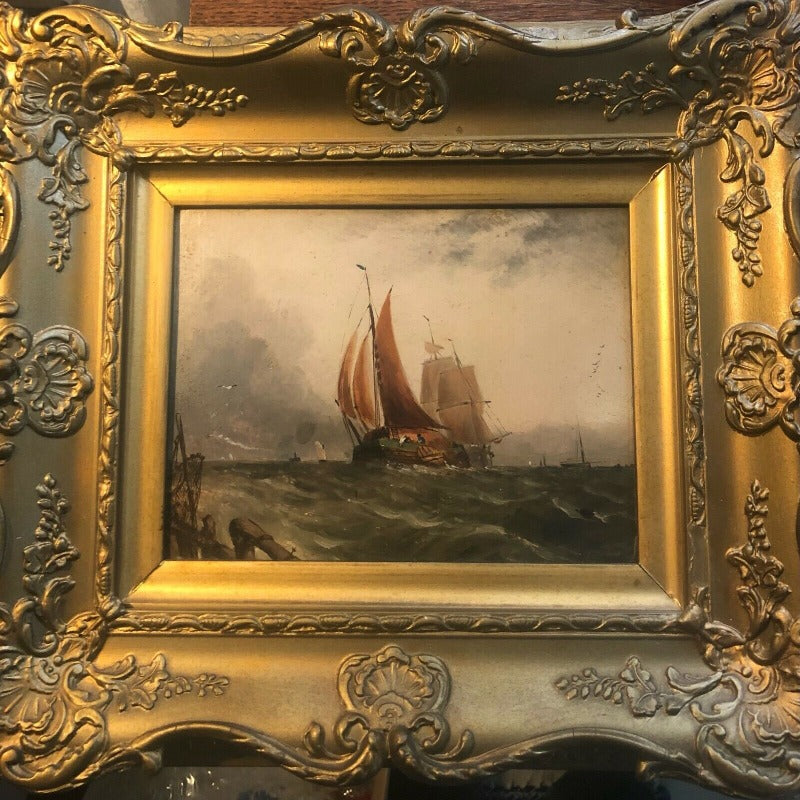 Oil Painting on Board, 1863 Nottingham School, Thomas Cooper Moore,  1863, Signed, framed