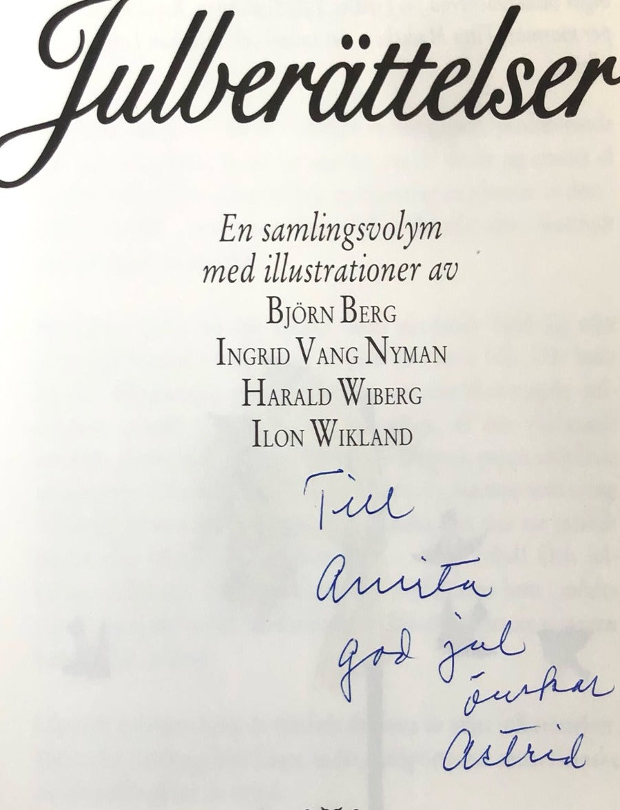 Astrid Lindgren - JULBERÄTTELSER - A Signed Presentation Copy