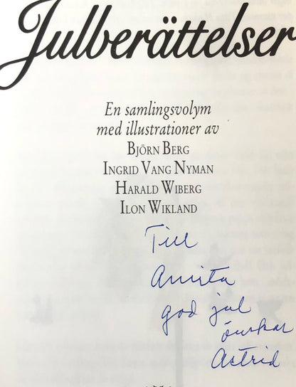 Astrid Lindgren - JULBERÄTTELSER - A Signed Presentation Copy