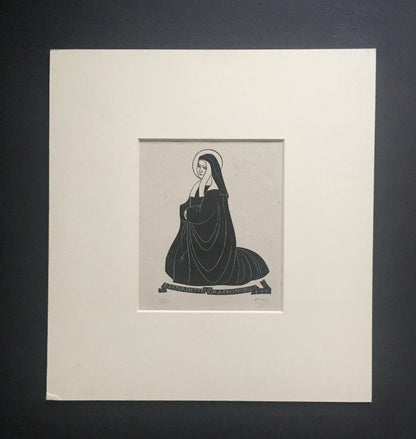 Eric Gill - Bernadette Ora Pro Nobis