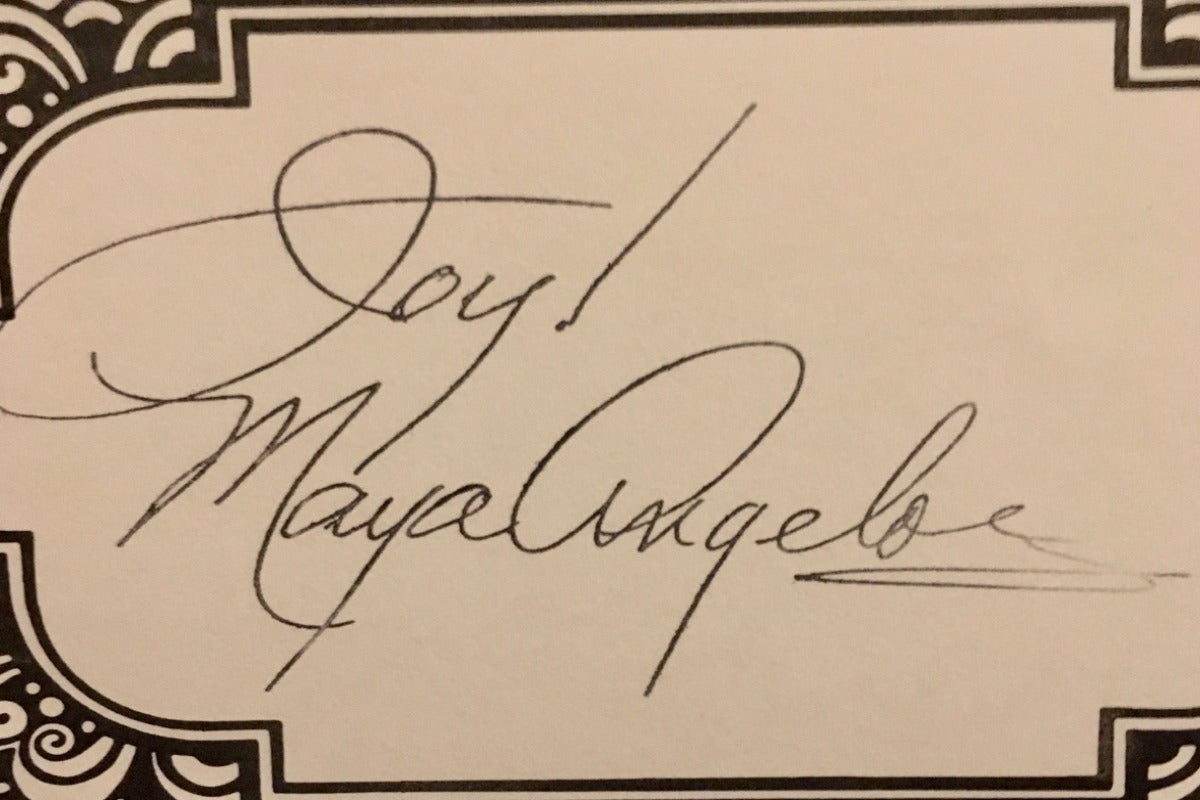 Maya Angelou - Autograph Signature On Bookplate