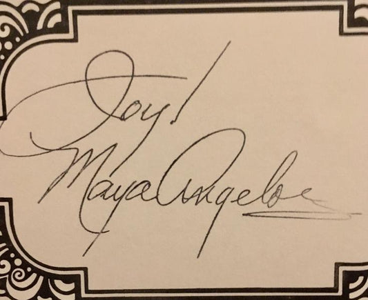 Maya Angelou - Autograph Signature on Bookplate