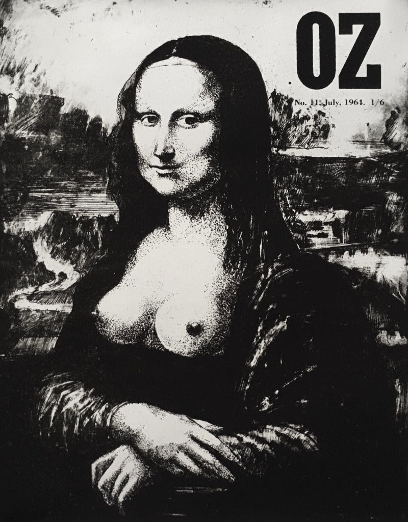 Mona Lisa. Limited Edition Signed Print of Oz Magazine Cover