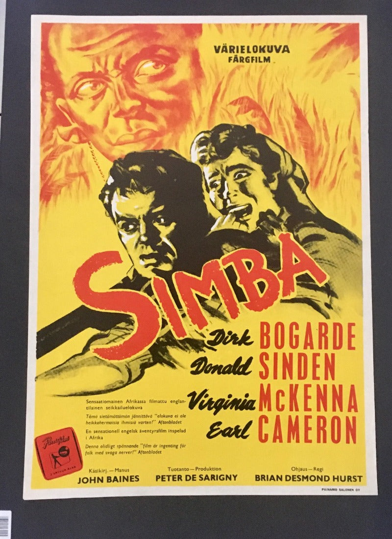 SIMBA - Vintage First Screening Movie Poster, 1956