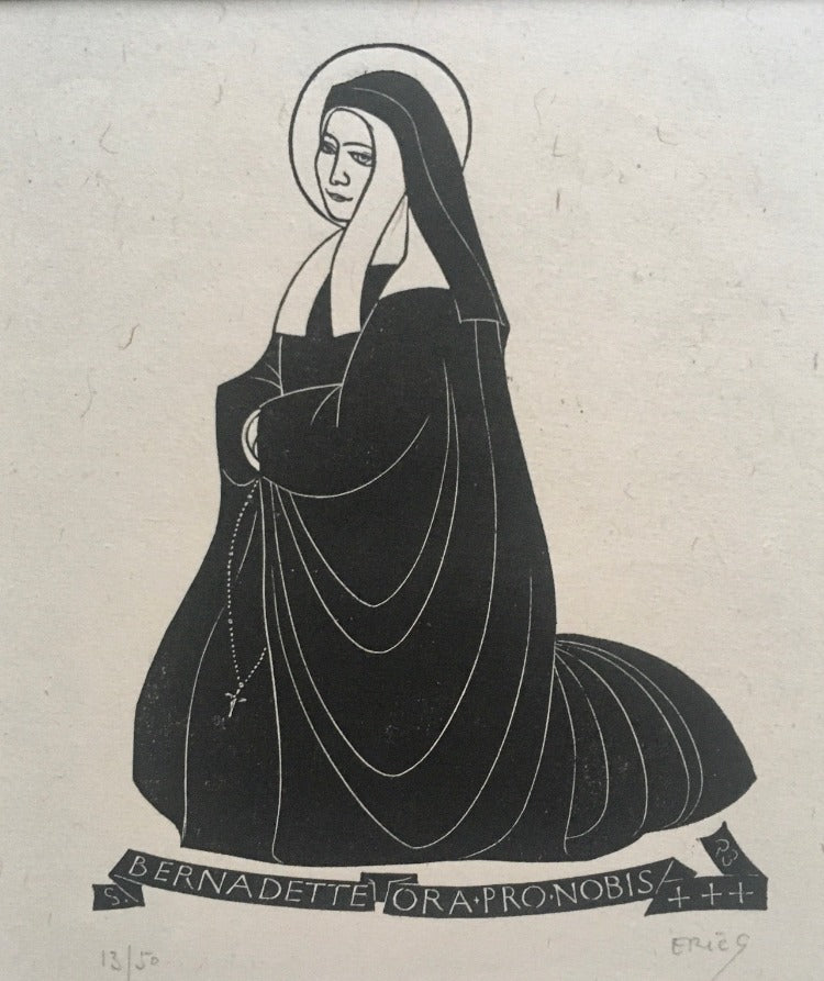 Eric Gill - Bernadette Ora Pro Nobis