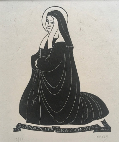 Eric Gill - Bernadette Ora Pro Nobis