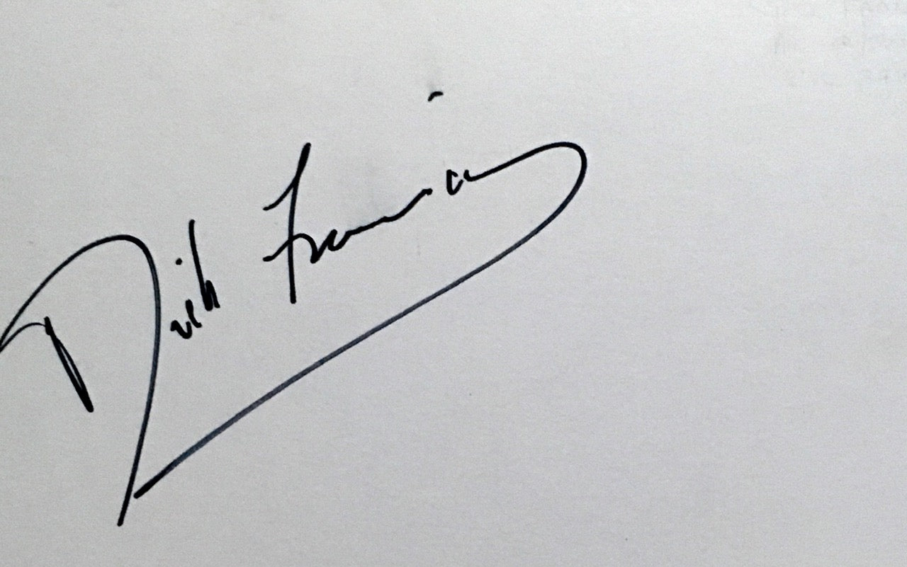 Dick Francis - Autograph Signature On Card