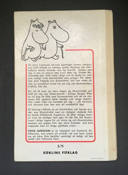 Tove Jansson - MUMINTROLLET PÅ KOMETJAKT, (Comet in Moominland) - A Signed Presentation Copy