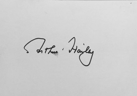 Arthur Hailey - Autograph Signature On Card