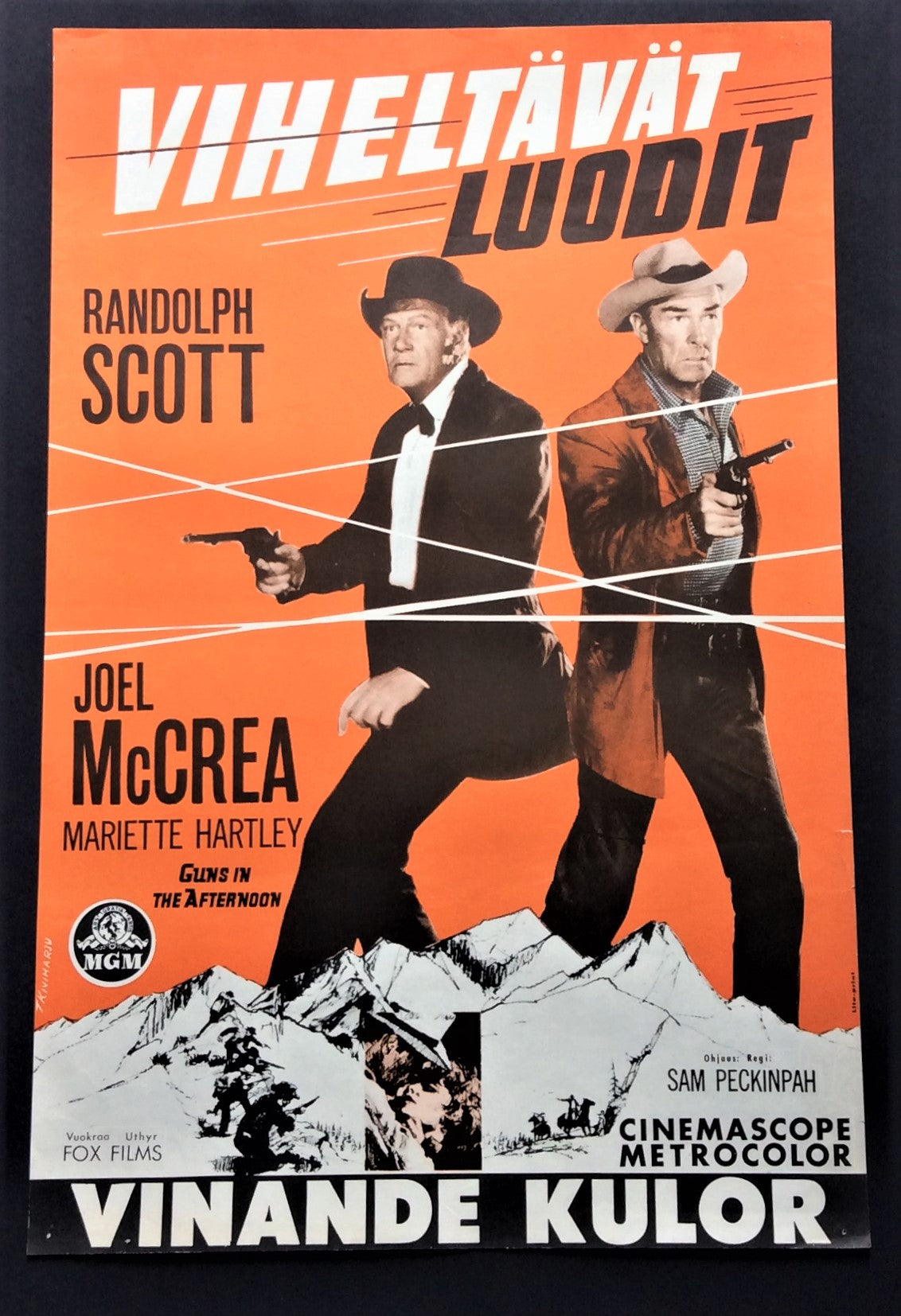 Sam Peckinpah's RIDE THE HIGH COUNTRY Vintage A2 Film Movie Poster from Finland