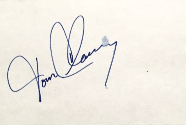 Tom Clancy - Autograph Signature On Card