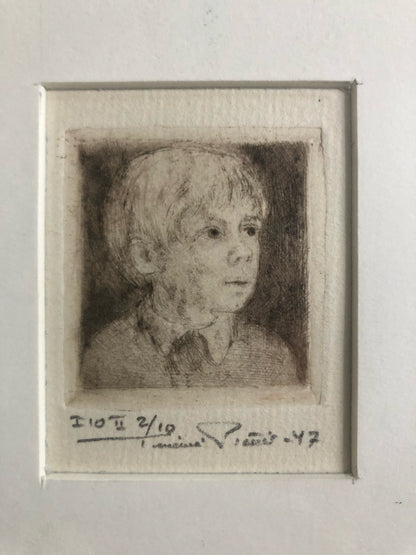 Tuulikki Pietilä - BO - A Small Drypoint Portrait, Signed, Dated, Numbered 2/10