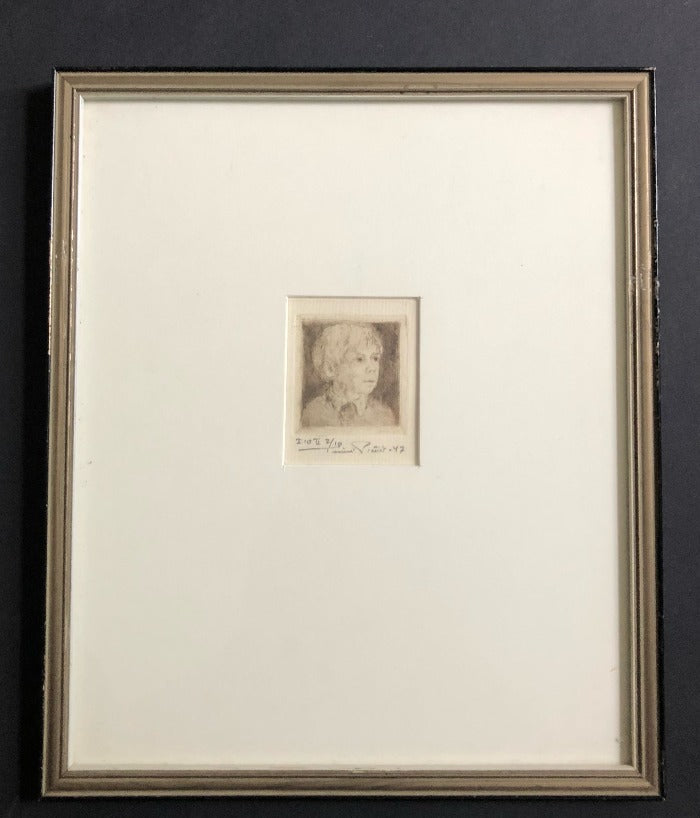 Tuulikki Pietilä - BO - A Small Drypoint Portrait, Signed, Dated, Numbered 2/10