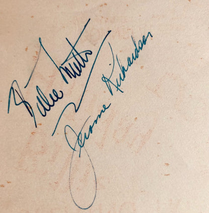 Billie Holiday Autographed and Inscribed Table Card