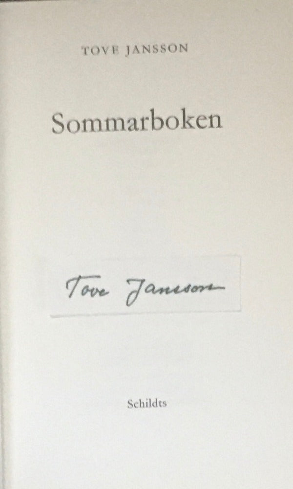 Tove Jansson - SOMMARBOKEN (The Summer Book) - Original First Edition with Author Signature