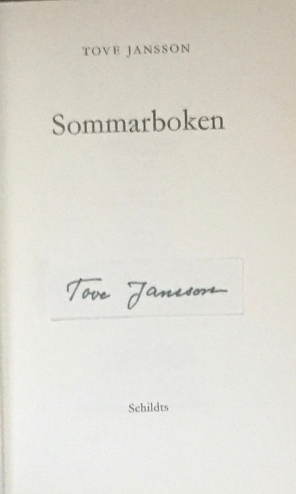 Tove Jansson - SOMMARBOKEN (The Summer Book) - Original First Edition with Author Signature