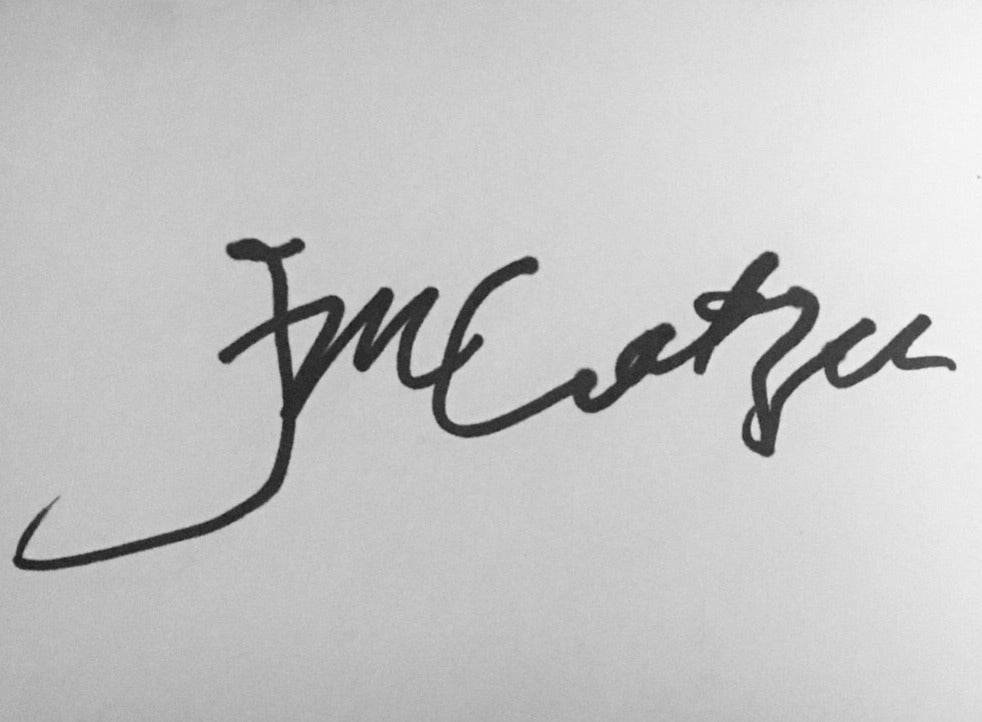 J.M. Coetzee - Autograph Signature On Card