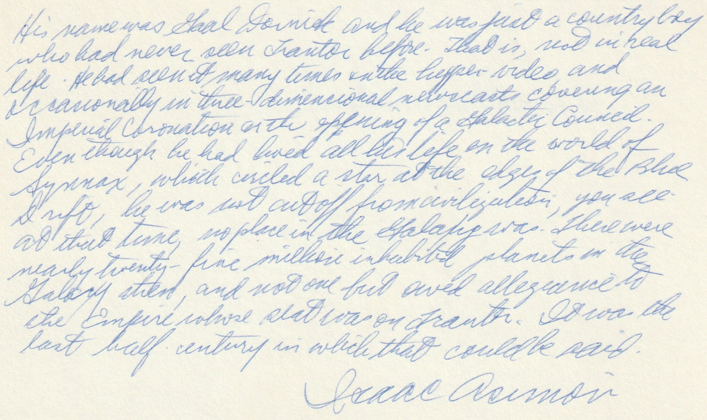 Isaac Asimov - Archive of 6 Typed Letters Signed, Autograph Postcard, Typed Annotated Document and more