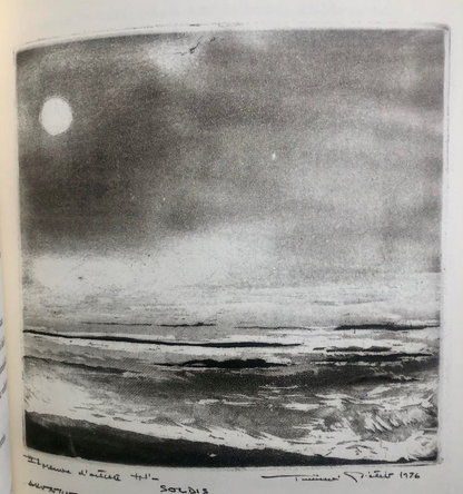 An aquatint from Notes from an Island by Tuulikki Pietilä and Tove Jansson
