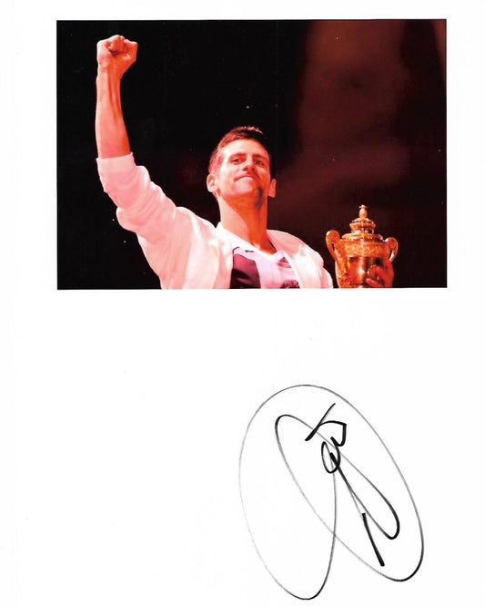 Photographic Image SIGNED by Novak Djokovic