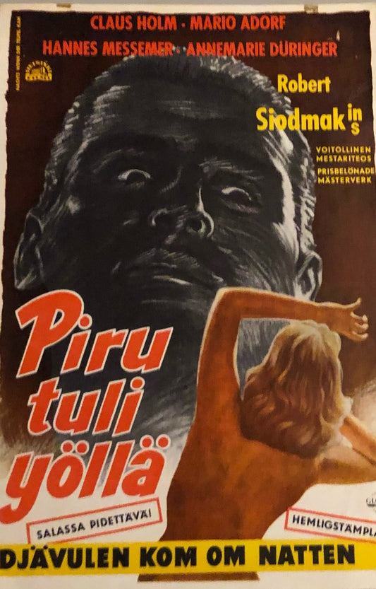 Movie Poster -  THE DEVIL STRIKES AT NIGHT (Nachts, wenn der Teufel kam) - An original, 1958 First Screening Cinema Poster