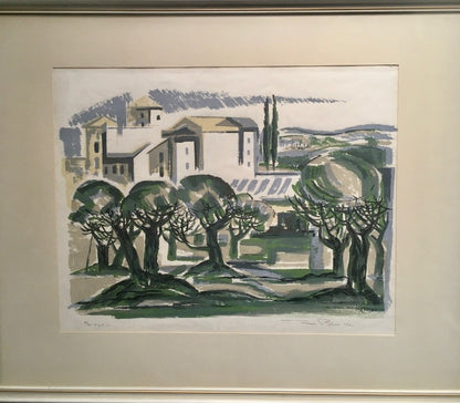 Tuulikki Pietilä - Olive Trees, Amboise - Signed & Numbered Colour Lithograph